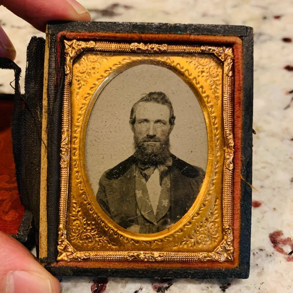 Amazing 1/6 Plate Ambrotype Superb Masterpiece of Young Man Daguerreotype
